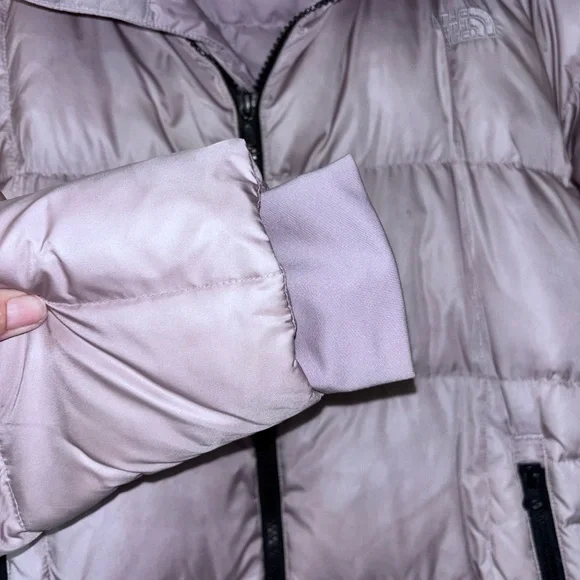 The North Face Women's Puffer Metropolis Parka Down Coat Lavender Lg Hood - Picture 6 of 11